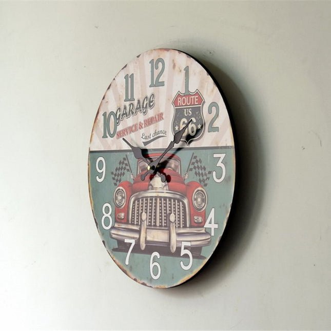 Väggklocka med Route 66 bildesign