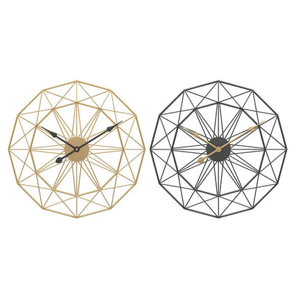 Stor Geometrisk Väggklocka i Metall