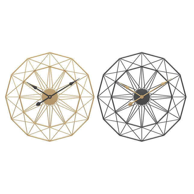 Stor Geometrisk Väggklocka i Metall