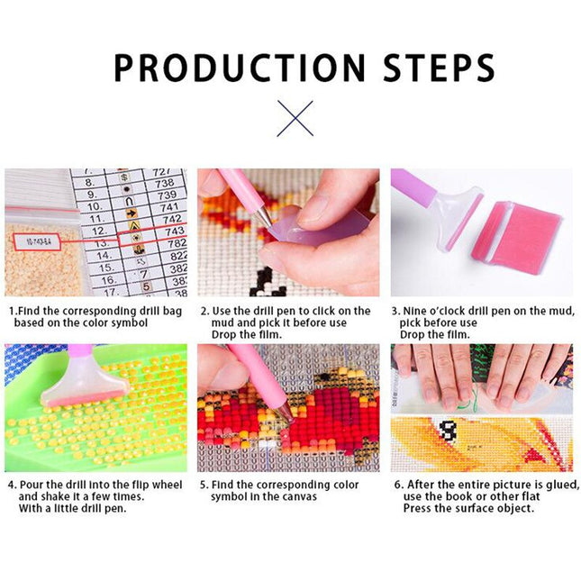 Väggklocka i lantlig stil med blommor