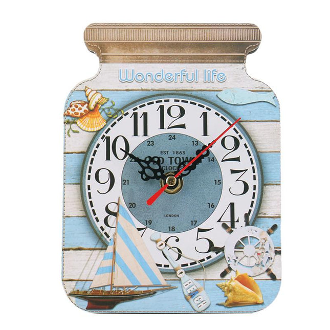 Väggklocka för kök i syltburksform