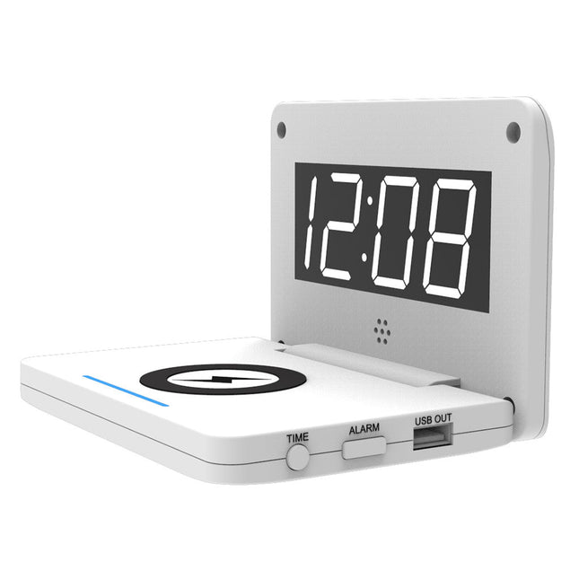 Digital väckarklocka med trådlös laddare