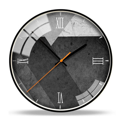 Modern väggklocka med betongutseende