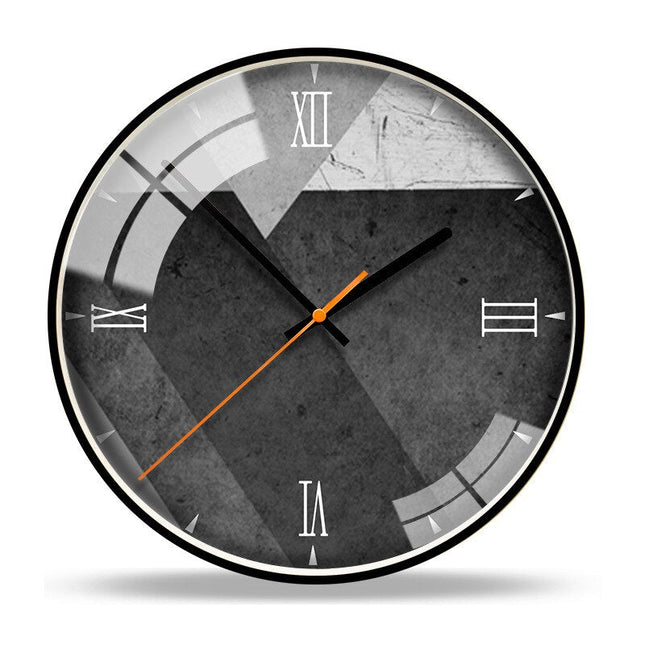 Modern väggklocka med betongutseende