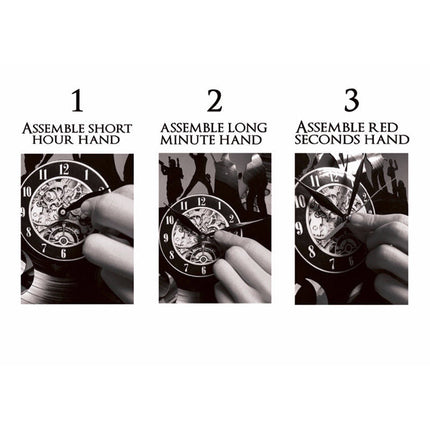 Väggklocka för frisörsalong av vinyl