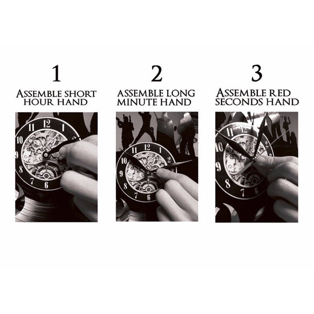 Väggklocka för frisörsalong av vinyl