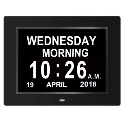 Digital klocka med datum för seniorer