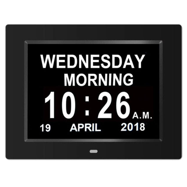 Digital klocka med datum för seniorer