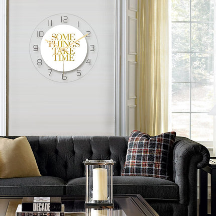 Väggklocka med Modern Marmor Design