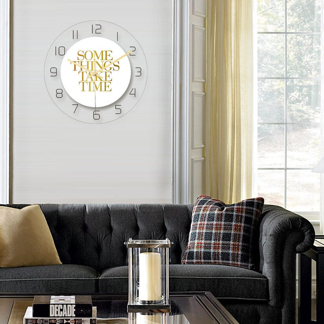 Väggklocka med Modern Marmor Design