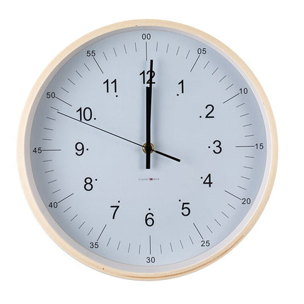 Väggklocka med Träram och Pastellurtavla