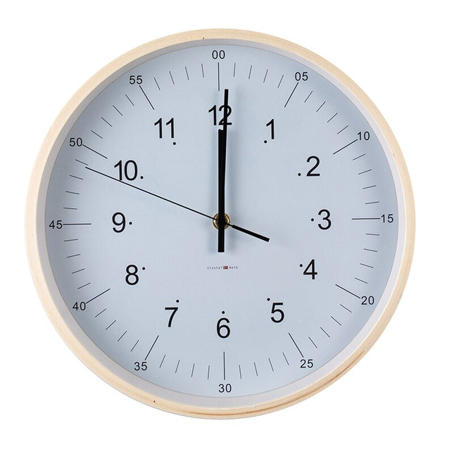 Väggklocka med Träram och Pastellurtavla