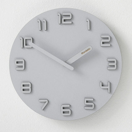 Minimalistisk väggklocka med 3D-siffror