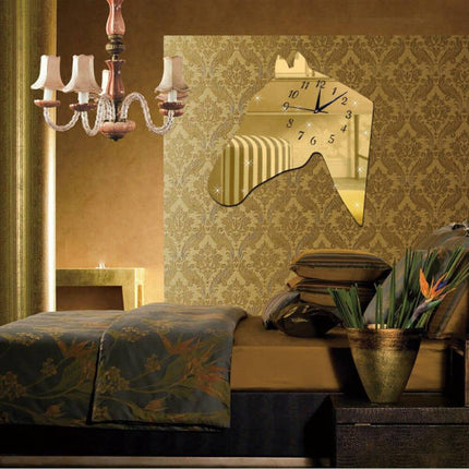 Väggklocka spegel formad som hästhuvud