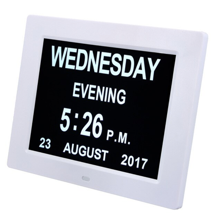 Digital kalenderklocka med dag och datum