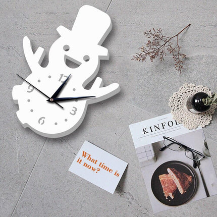 Väggklocka för barn i snögubbeform