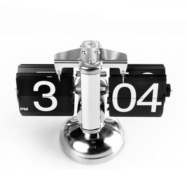 Svart och vit retro flip-klocka