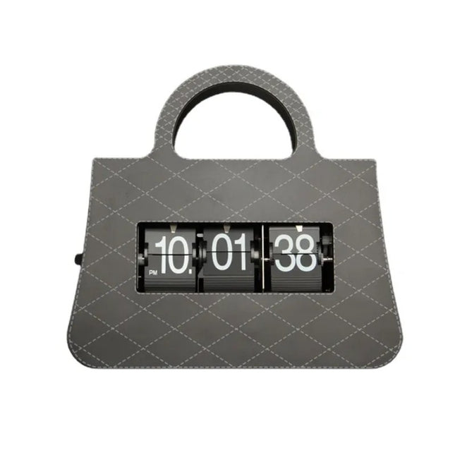 Flip-klocka designad som en handväska