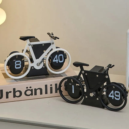 Retro flip-klocka designad som cykel