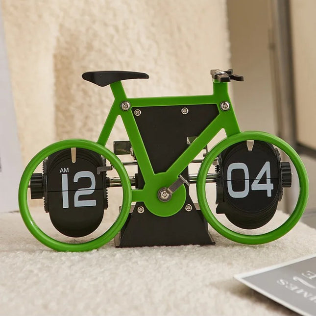 Retro flip-klocka designad som cykel