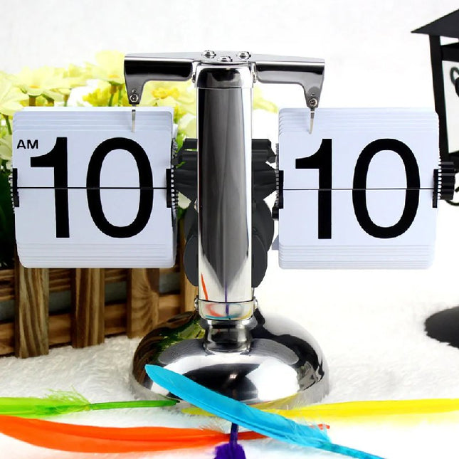 Retro flip-klocka som bordsklocka