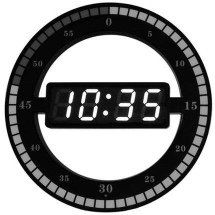 Rund digital LED väggklocka design