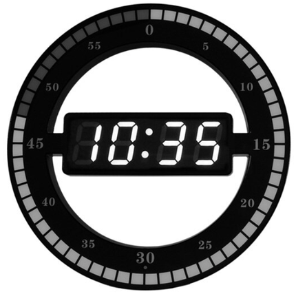 Rund digital LED väggklocka design