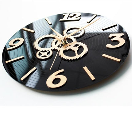 Väggklocka Industriell Design med Kugghjul