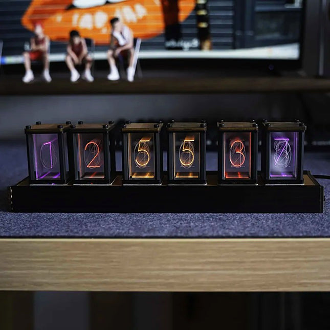 Retro Nixie rör klocka för skrivbordet
