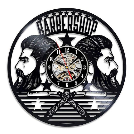 Väggklocka för frisörsalong av vinyl