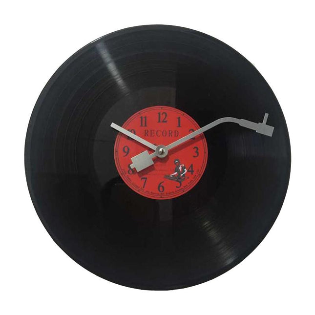 Retro vinylklocka med skivspelare design