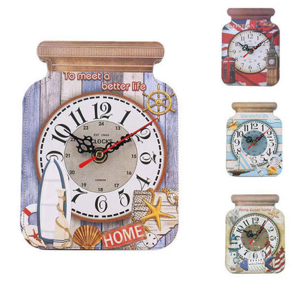 Väggklocka för kök i syltburksform