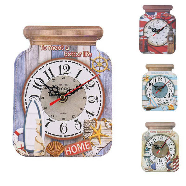 Väggklocka för kök i syltburksform