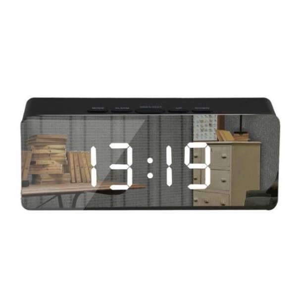Digital väckarklocka med modern spegelskärm