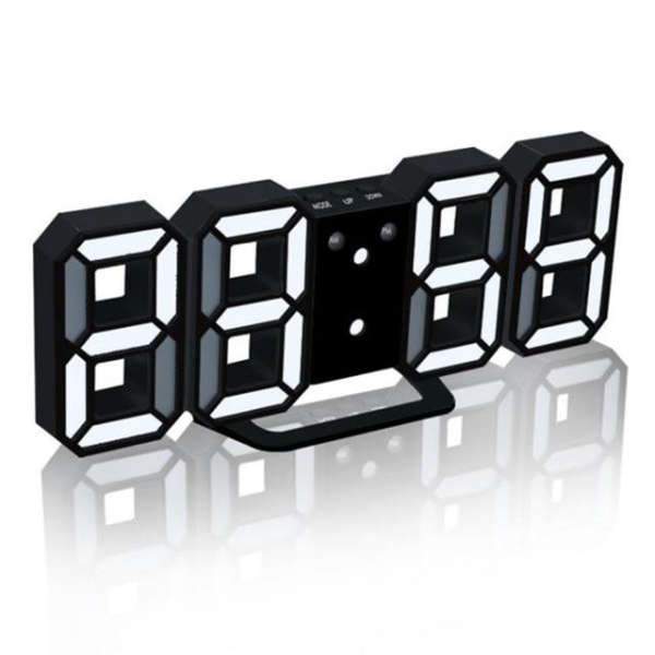 Stor digital 3D LED väggklocka