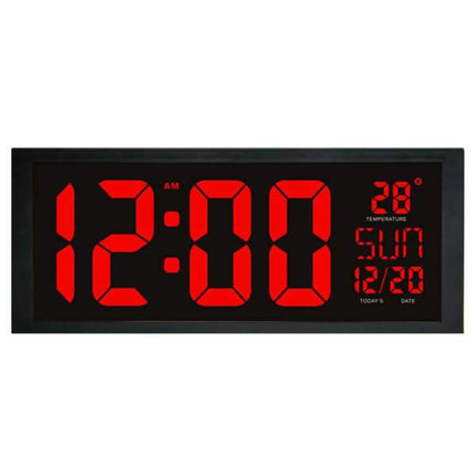 Stor trådlös digital väggklocka LED
