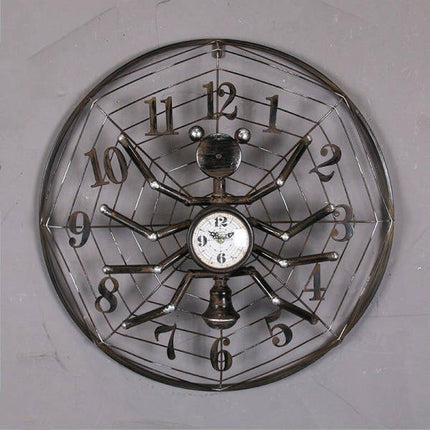 Industriell väggklocka i spindel design