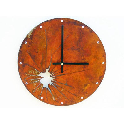 Industriell klocka med krossat glas-effekt