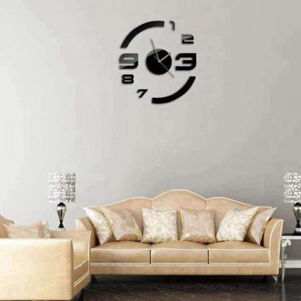 Modern väggklocka med 3D-siffror