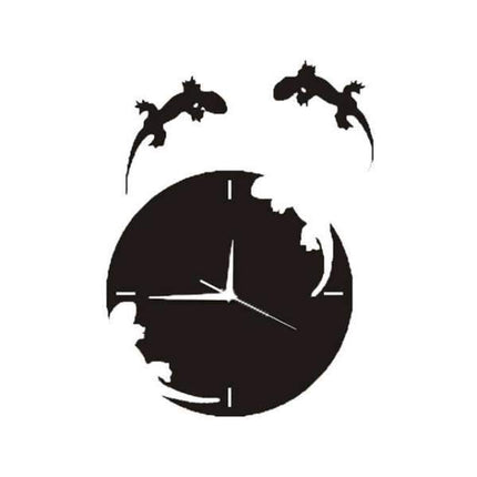 Väggklocka med ödlor modern design