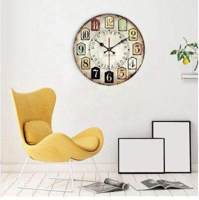 Stor ljus vintage väggklocka design