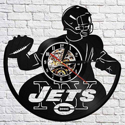 Vinyl väggklocka New York Jets
