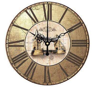 Vintage väggklocka med Brooklyn Bridge