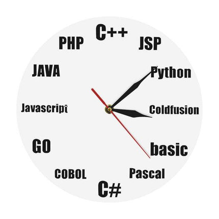 Unik väggklocka för programmerare och utvecklare
