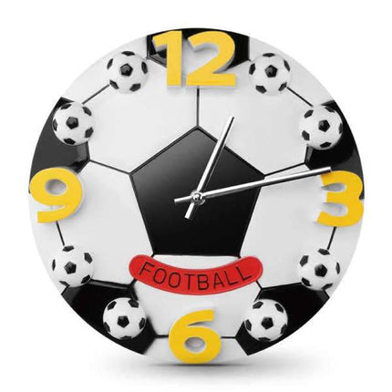 Stor väggklocka med fotbollsmotiv barnrum