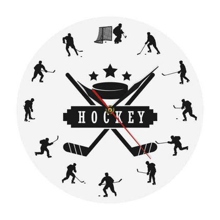 Väggklocka med ishockeytema för sportfantast