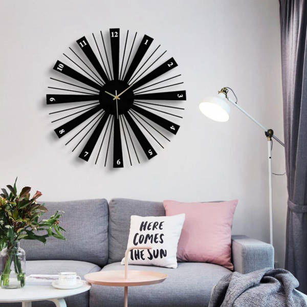 Modern Väggklocka med Solstråle Design