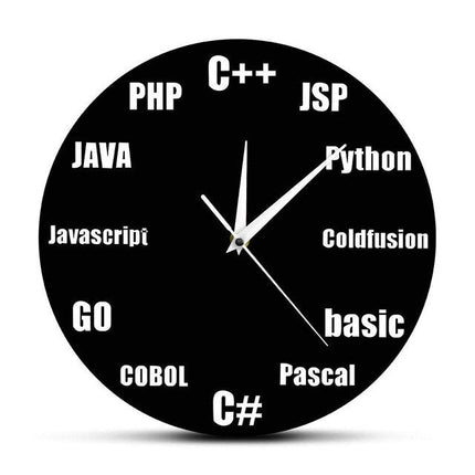 Unik väggklocka för programmerare och utvecklare