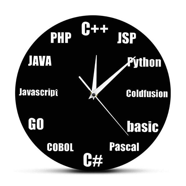 Unik väggklocka för programmerare och utvecklare