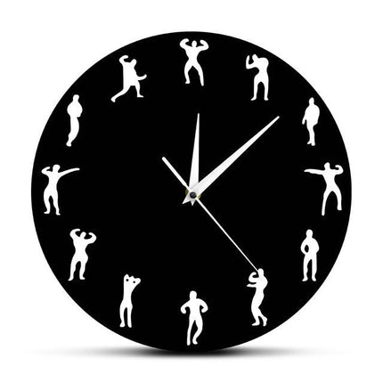 Rolig väggklocka för gym bodybuilding